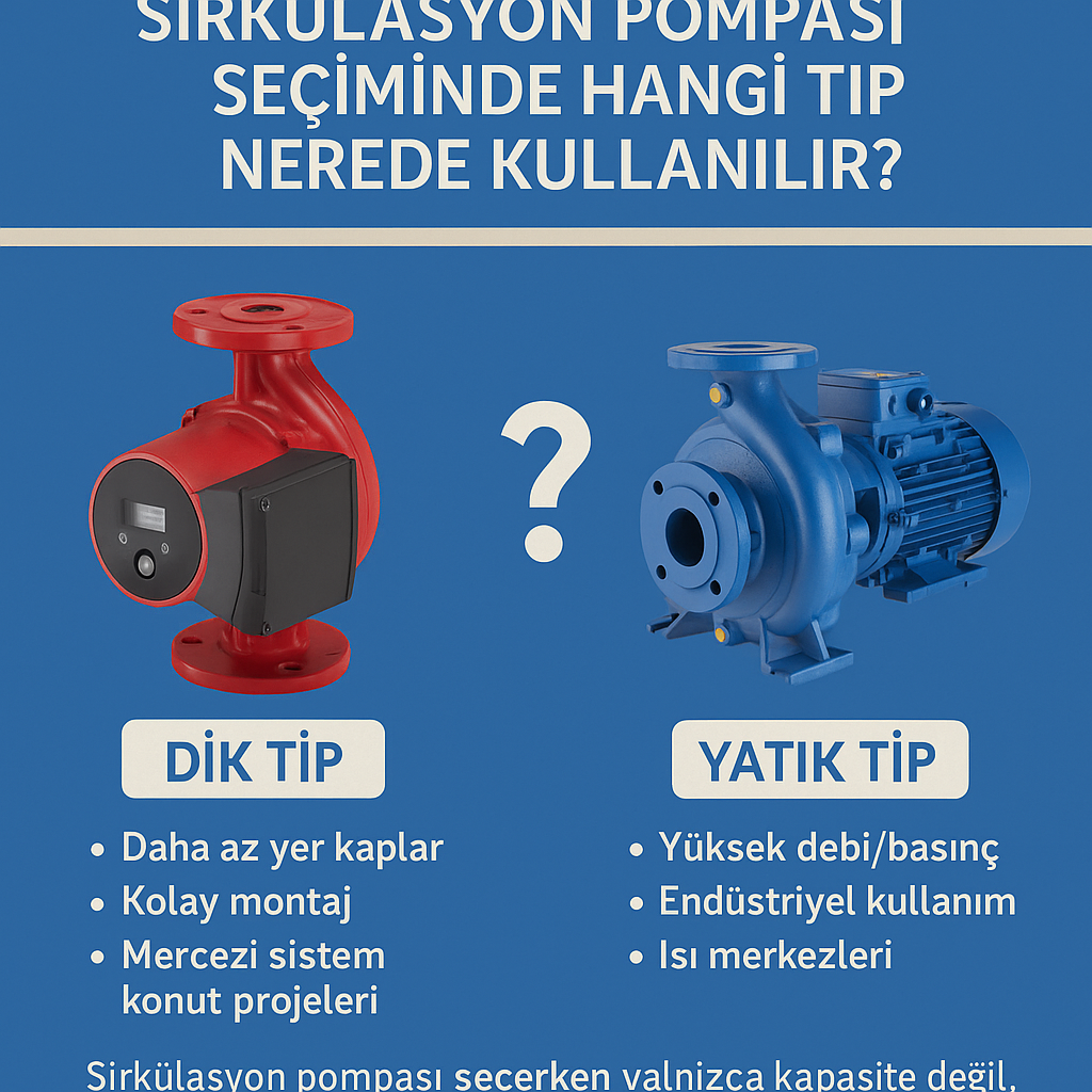 Dik Tip mi Yatık Tip mi? Sirkülasyon Pompası Seçiminde Hangi Tip Nerede Kullanılır?